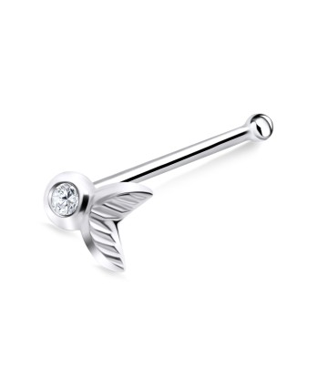 Fishtail Silver Bone Nose Stud NSKD-692